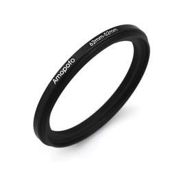 62 to 52mm Camera Filter Ring/62mm to 52mm step down ring Filter Adapter for UV,ND,CPL,Metal Step down rings,Compatible with for All 52mm UV,ND,CPL Camera Filter accessories.(62-52mm)