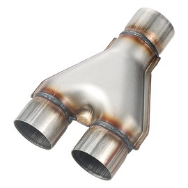 LCGP Stainless Steel 2.5 Inch Y-Pipe, Universal Stainless Steel Diesel Y-Pipe, Inlet 2.5" Outlet 2.5" Length 12"