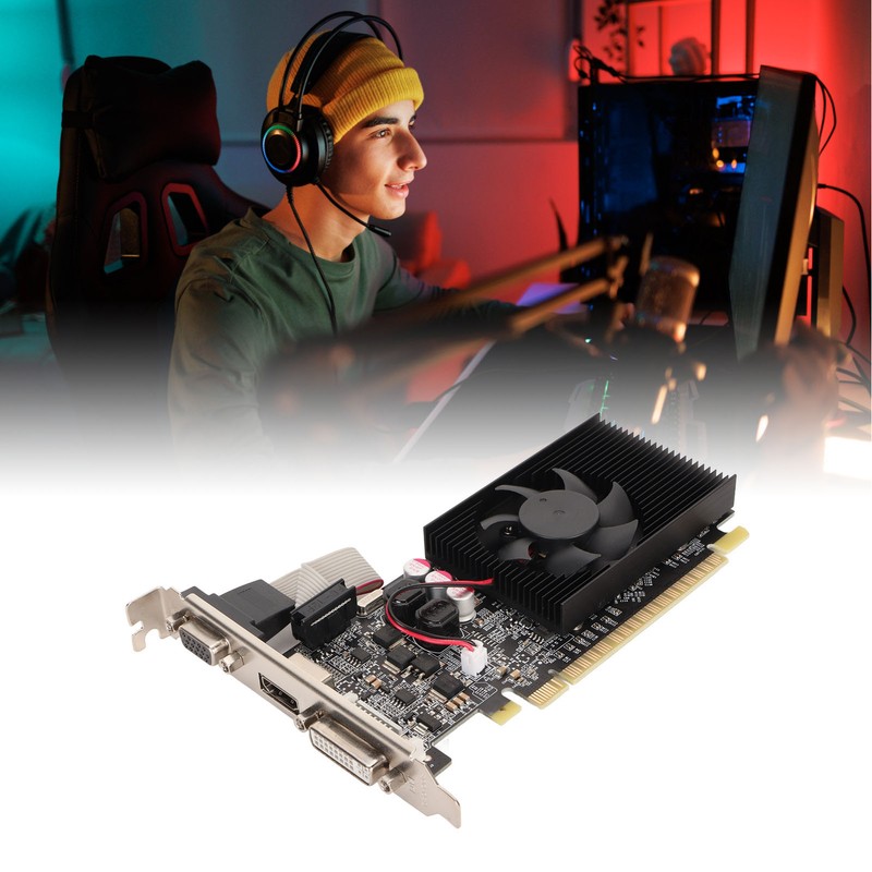 GT730 2GB GDDR3 Graphics Card Single Cooling Fan 64 Bit