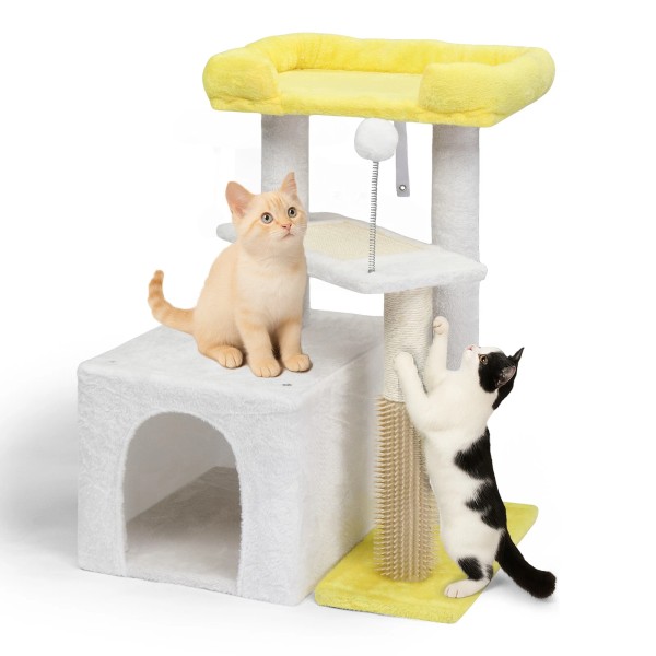 Unbranded Indoor Portable 27.5" Cat Tree Tower with Scratching Post,