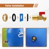 Napredak brass rain barrel spigot kit, 3/4" GHT quarter Turn