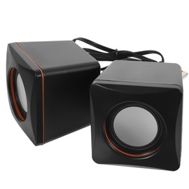 SHINEOFI 1 Pair Mini USB Speakers for Desktop and Laptop Portable Small Wired Audio Speakers for Compact for Easy Audio Connectivity