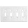 Monarch Abode 4-Gang Toggle Wall Plate, Hand Hammered Metal Switch