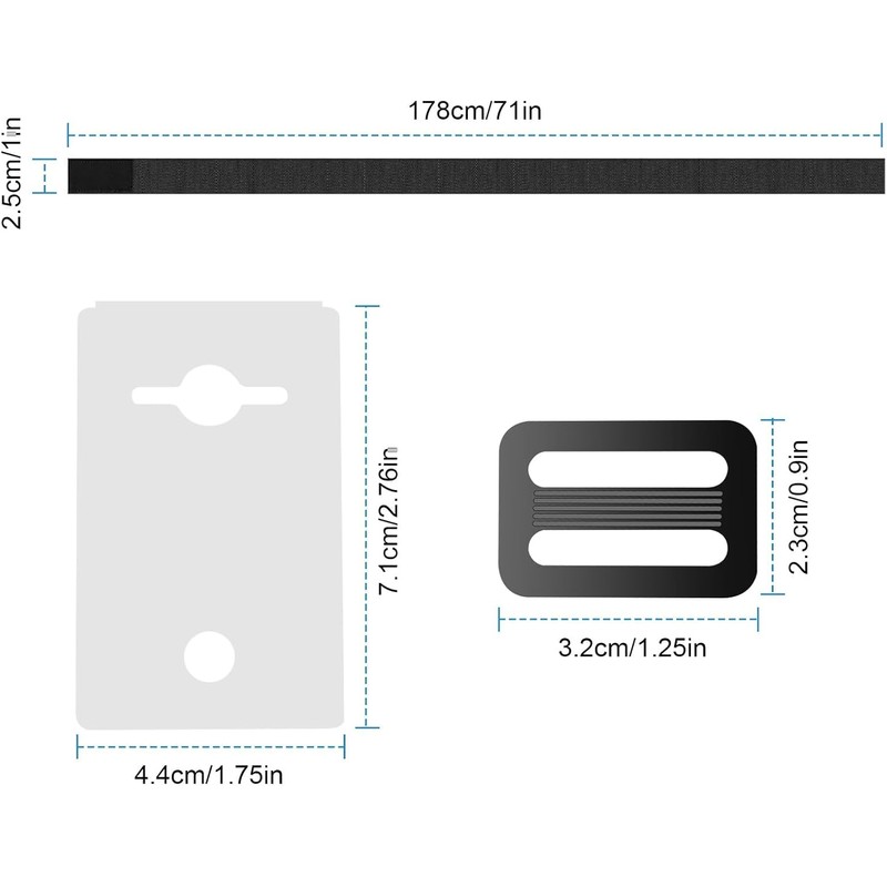Retaining Straps, Set of 8 Fastening Straps and Clips, Accessories