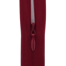 Invisible Zip Fasteners, Pack of 5, Suitable for Lightweight Fabric (Burgundy, 22 inch)