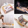 Lap Desk Laptop Tray with Cushion Portable Bed Tray Desk,