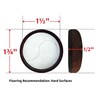 "Super Sliders 1" Round Self-Stick Formed Felt Furniture Pads with