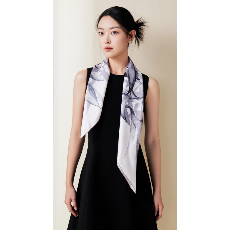 Grace Scarves 100% Silk Scarf With Hand Rolled Edges, Large,