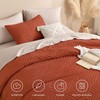 Andency Burnt Orange Oversized King Comforter 128''x120'', 3 Pieces Terracotta