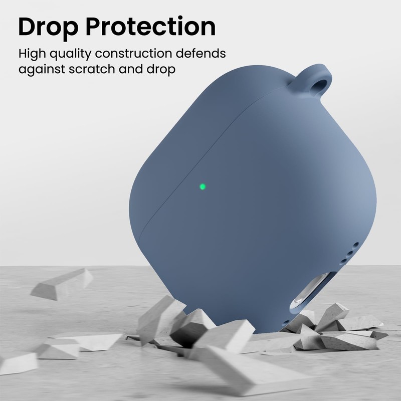 ORNARTO for AirPods 4 Case, Soft Silicone Full Protective Cover