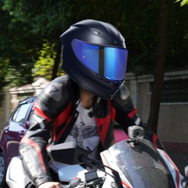 VCOROS K6 Helmet Visor Replacement - K6 Helmet Visor Motorcycle Face Shield Replacement for K6 K6s (Chrome Blue)