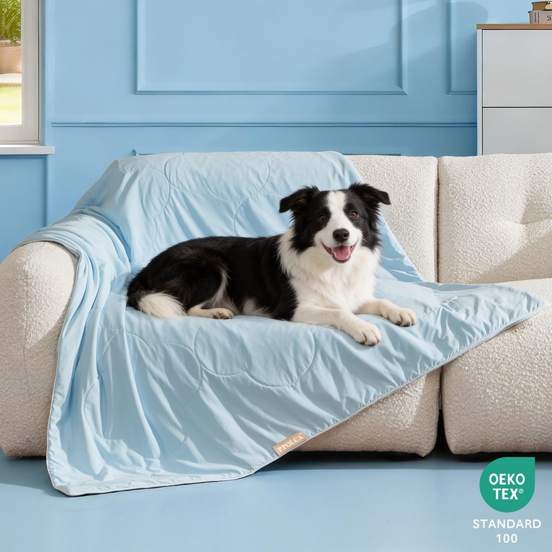 PPOLCA Cooling Waterproof Pet Blanket for Large Dogs - Q-MAX>0.5,