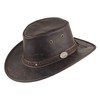 Scippis Kangaroo Sundowner Outback Leather Hat - Brown - Brown