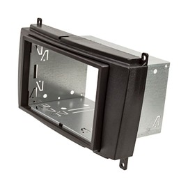 tomzz Audio 2434-055 Double DIN Radio Fascia Set Compatible with Mercedes CLK W209 Facelift 2004-2010 Black with Installation Kit