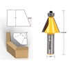 Yonico Router Bits Bevel Edge Forming 60 Degree 1/2-Inch Shank