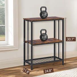 YDTOP 10-20 Gallon Fish Tank Stand,Heavy Duty Metal 20 Gallon Aquarium Stand 3-Tier Adjustable Storage Shelves for 5-20 Gallon Fish /Turtle/Reptile Tank-24.8*11.8*30.7"