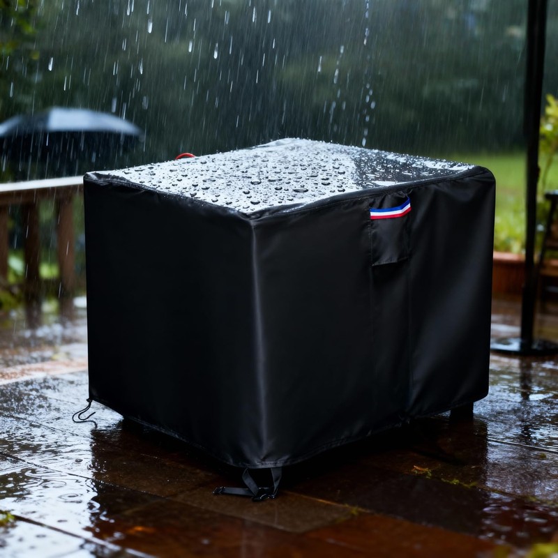 Saking Square Fire Pit Cover 600D Waterproof for Propane Fire