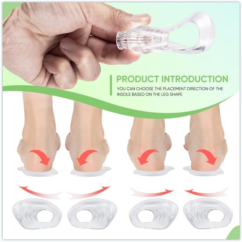 Heel Donut Cushions, Heel Cups, Silicon Insoles - 2 Pairs