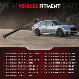 Merautop SJ Front Drive Shaft 35.5" Prop Shaft Assembly Driveshaft Compatible with Infiniti EX35 EX37 FX35 FX37 G25 G37 M37 Q40-Q70 Q70L QX50 QX70 2009-2019, Propshaft Replace 37200-1CA1A 938-321