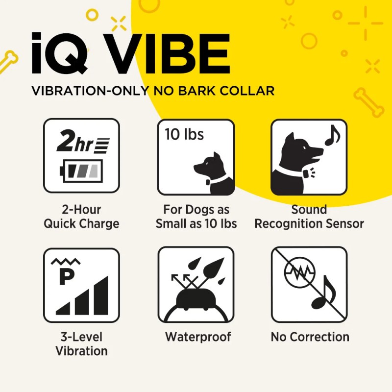 Dogtra iQVibe Vibration Only No Bark Dog Rechargeable & Waterproof