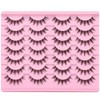 Manga Lashes Clear Band Natural Lashes Wispy Asian 12mm 3D