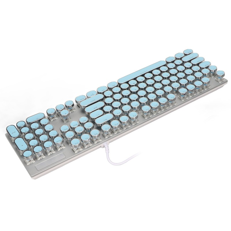 Blue Switch Mechanical Keyboard 104 Keys Backlight Ergonomic Retro Steampunk