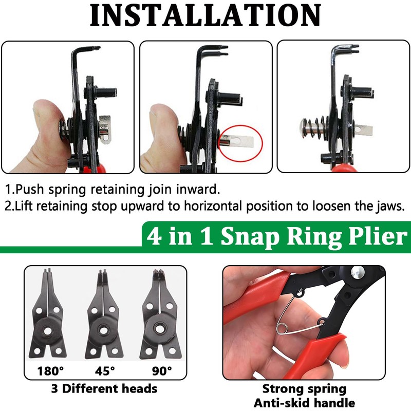 Aienxn 802PCS Snap Rings Assortment Kit, E Clips Assortment Kit