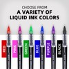 EYEYE Needle Rollerball Pens 0.5mm, 3 Assorted Colors Extra Fine