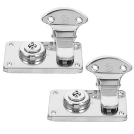 KONTONTY 2pcs Vintage Decorative Latch Hasps for Suitcases and Boxes Silver Iron Toggle Catch Lock Lightweight and Portable Security for Luggage and Briefcases