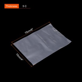 PATIKIL 200 Pcs Clear Flat Open Plastic Poly Bags 4x6 Inch 2 Mil Packaging Bags for Food, Home, Collectibles Storage, Proving Bread, Dough