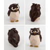 Animal Owl Wood Grain Polyresin Suora Money Box