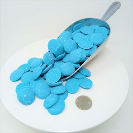 MERCKENS Coating Wafers, Blue Melting Chocolate, 1 Pound Package