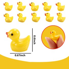 SUNZWO 100 Mini Ducks - Tiny Plastic Ducks for Bath Time, Party Favors, and Hide & Seek Games - Miniature Little Ducks for Kids - Fun and Durable Bath Ducks