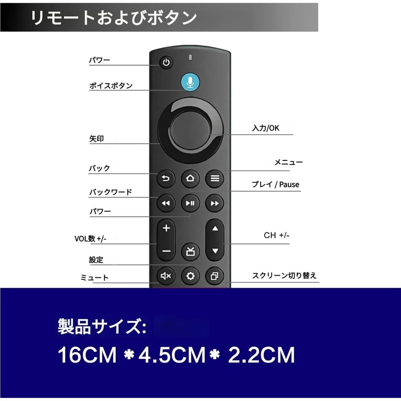 Replacement Remote Control for Fire Stick TV Remote, Fire TV