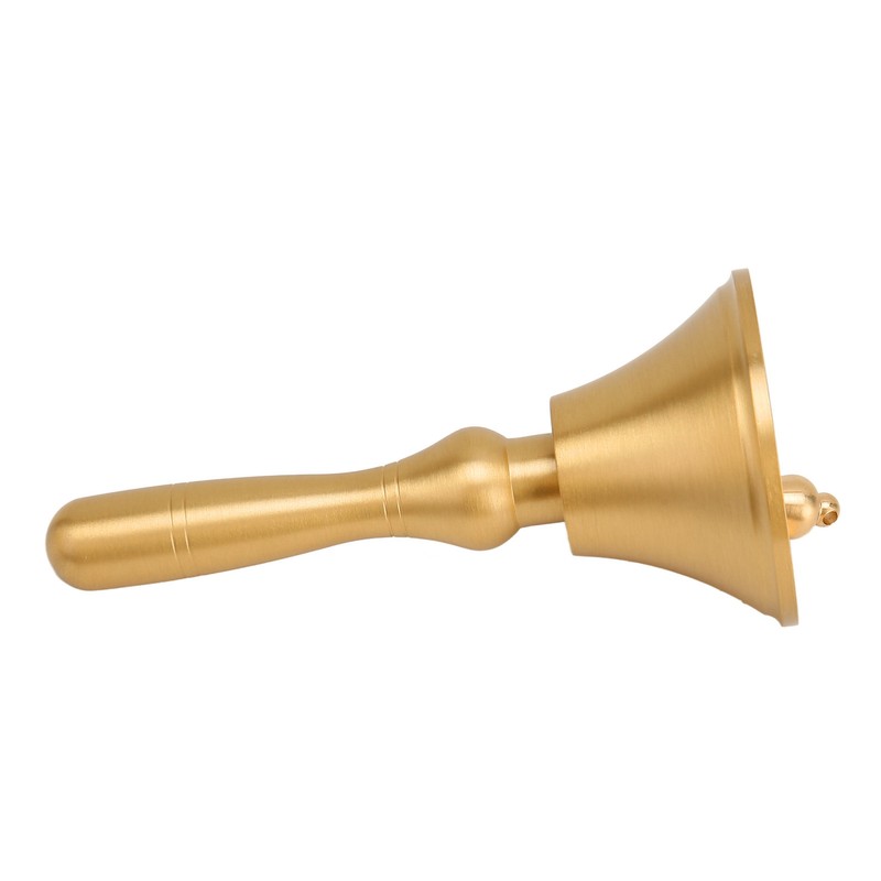 Hand Call Bell Easy Cleaning Portable Brass Material 13x6.5cm Decorative