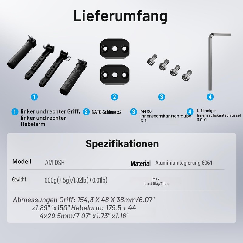 SIRUI Dual Handgrip for DJI RS 4/ RS 4Pro/RS 3/RS