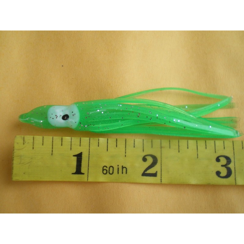 Unbranded 50 PCS. 3" (7.5cm.) BLUE SQUID SKIRT HOOCHIES, OCTOPUS