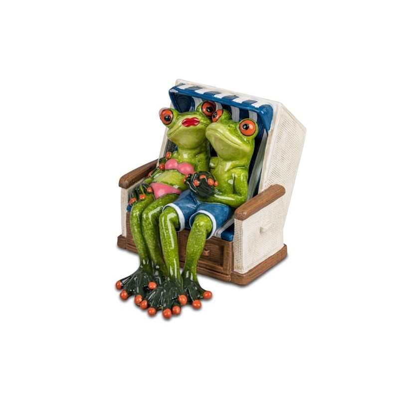 formano Pair of Frogs in Beach Chair 16 cm Figure