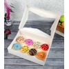 SOROO 8-PACK White Pastry Bakery Box 16x11x2.75inch,Large Donuts,Muffins,Cookies Boxes with