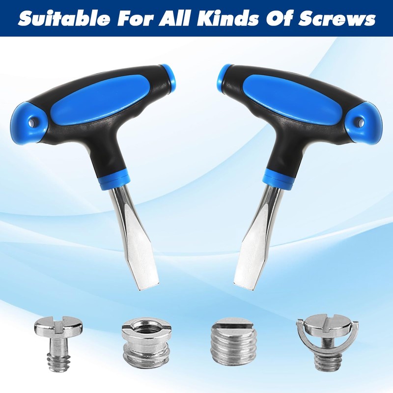 Large Flat Head Screwdriver 10 mm T Handle Flathead Screw