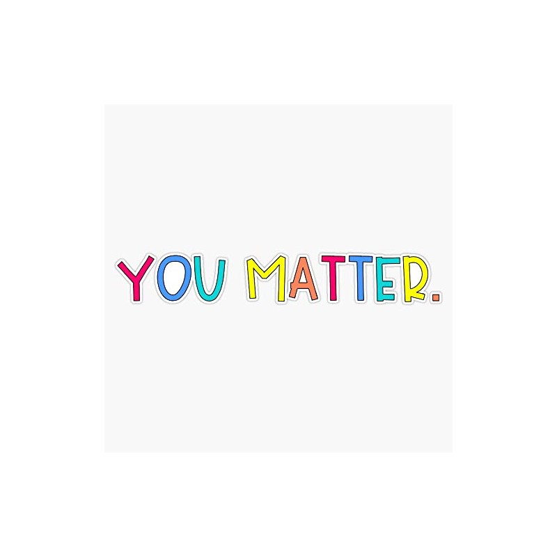YOU MATTER Bumper Sticker Vinyl Decal 5 inches