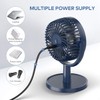 Mini Desk Fan, USB Powered Desktop Fan with 4 Speeds,
