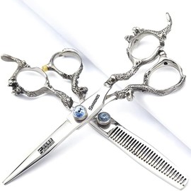 6/7/7.5/8/9-inch high-end JP440c Set Hair Scissors Set (6-inch-2pc-B)