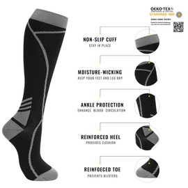 hello momoya Compression Socks for Women Men Circulation Knee High 8 Pairs for Nurses, Running, Travel, Athletic