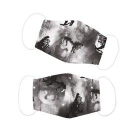 [カラフルキャンディスタイル] マスク こども用 男の子 2枚セット 洗える 立体 布 抗菌 小さめ モノトーン N5324102