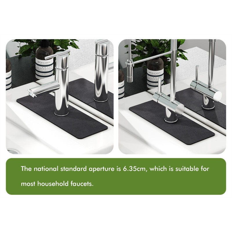 Splash Guard for Sink Faucet Diatomite Super Absorbent Fast Drying