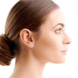 Earrings for Women, Gifts for Wife Mom, 2.0 carat Moissanite Stud Earrings, Anniversary Jewelry Present for Wife, Birthday Gifts