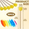 Pndeyo 10pcs Round Sponge Brushes for Painting, Foam Paintbrushes with