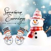 HOOHWE Snowman Stud Earrings 925 Sterling Silver Christmas Earrings for