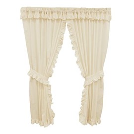 The_Curtain_Shop Classic Ruffle 24 Tier Pair Natural